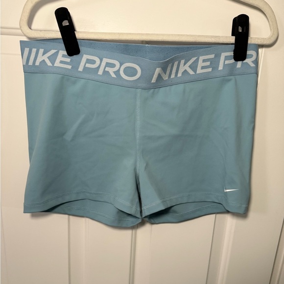 2/$20 Nike Pro Women's Light Blue Athletic Shorts-xl - Picture 1 of 8